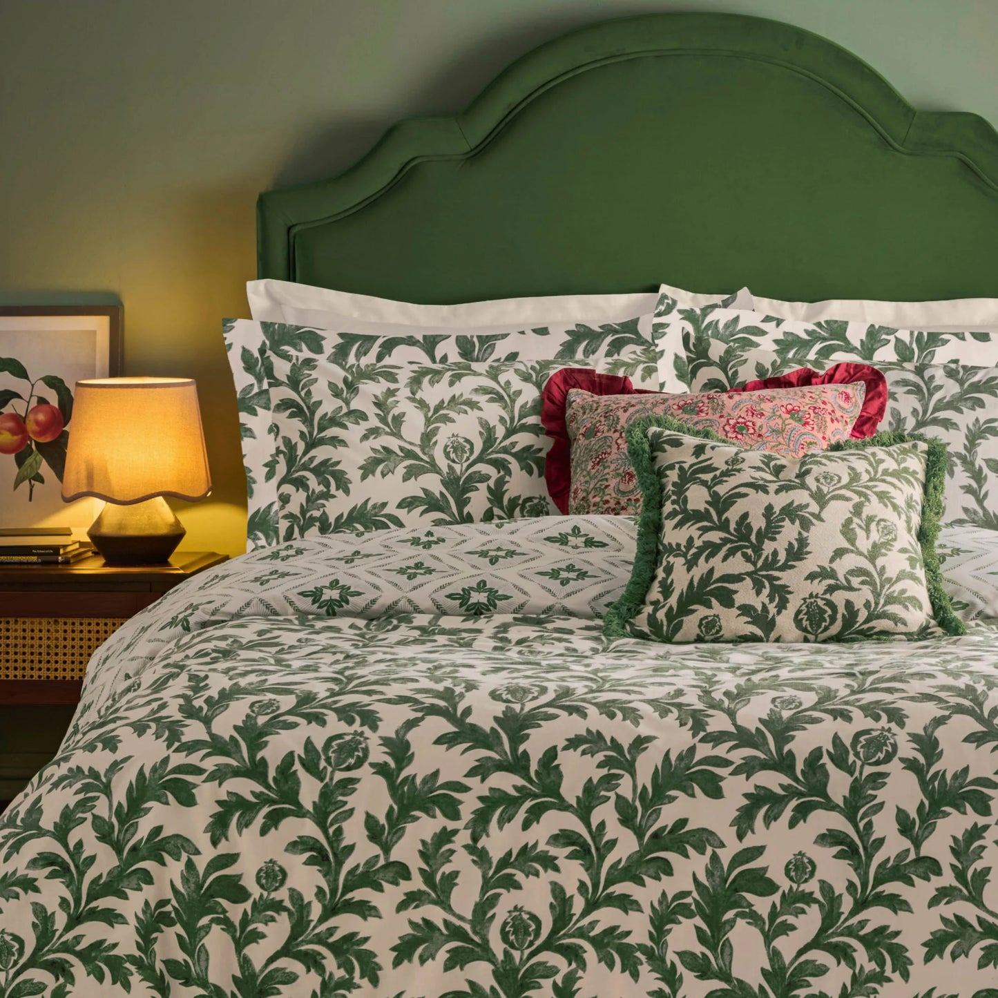 Paoletti - Seventy Three Hedera Printed Duvet Cover Set Verdie