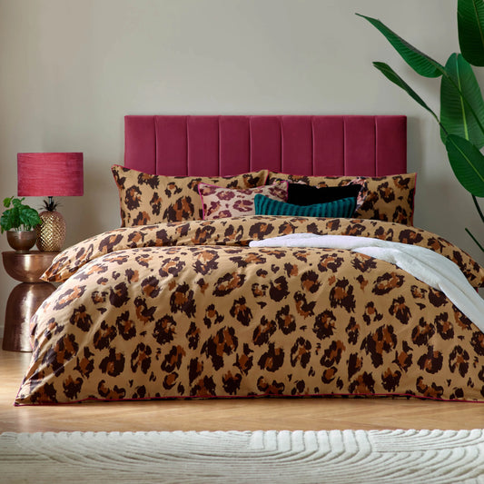 Furn True Leopard Printed Duvet Cover Set Multicolour