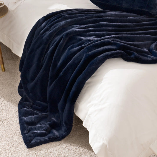 Empress Faux Fur Throw Navi