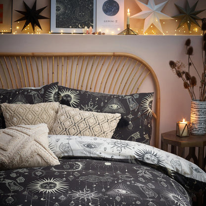 Furn Constellation Celestial Duvet Cover Set Charcoal Cream
