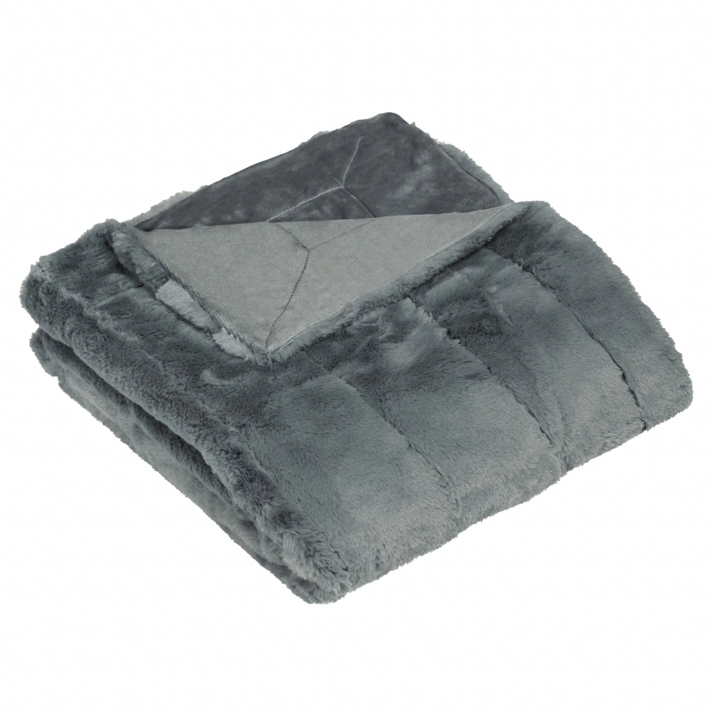 Empress Faux Fur Throw Charcoal