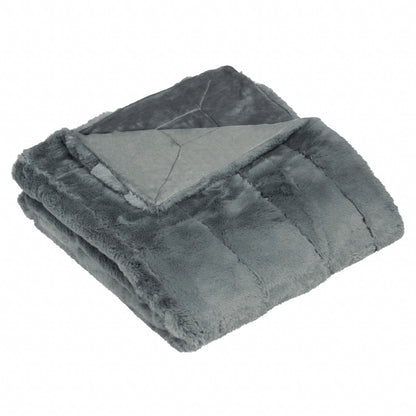 Empress Faux Fur Throw Charcoal